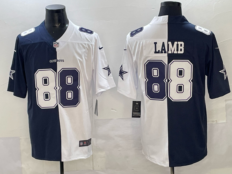 Men 2025 Dallas Cowboys #88 Lamb Blue white Nike Limited NFL Jersey 004